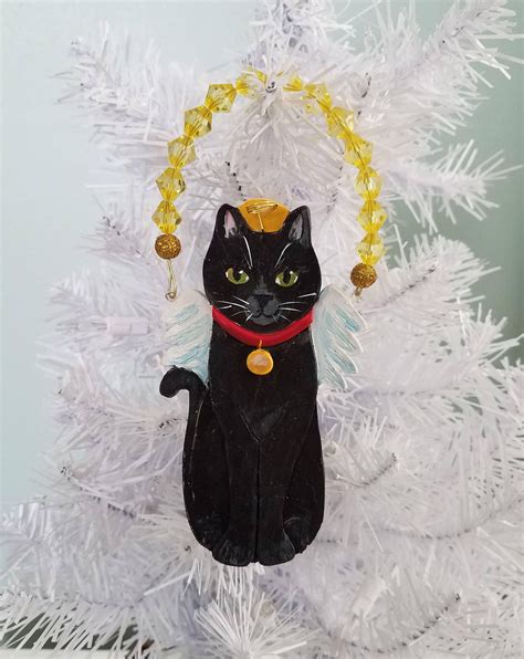 750 x 1000 jpeg 68 кб. Black Cat Angel Ornament ~ Cat Angel ~ Cat Gifts ...