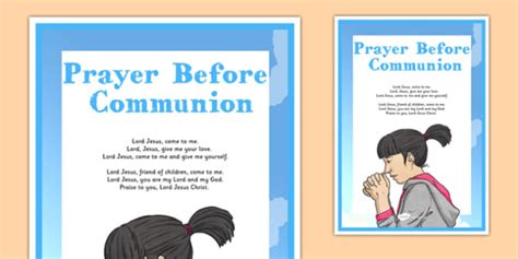 Prayer Before Communion Display Poster Teacher Made