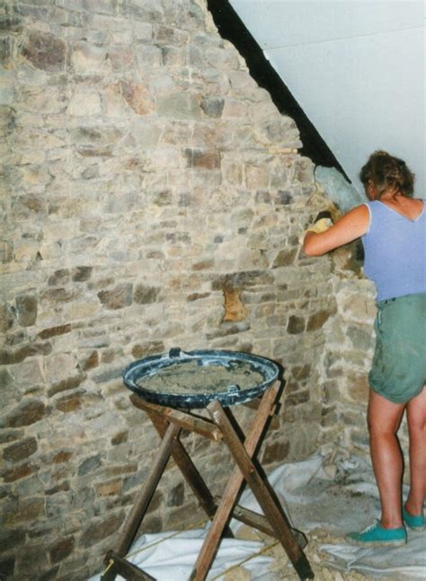 Learn how to build a stone wall in mortared walls, which are constructed by applying a construction paste in between the stones as a use the heaviest and ugliest stones, since you can bury odd ends and angles in the earth without. Using ecological building materials: lime mortars, oak ...
