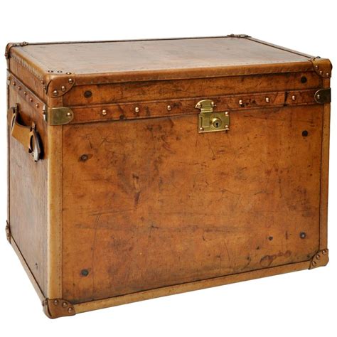 Traditional Leather Trunk Vintage Trunks Leather Trunk Storage