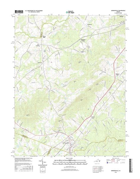 Mytopo Gordonsville Virginia Usgs Quad Topo Map