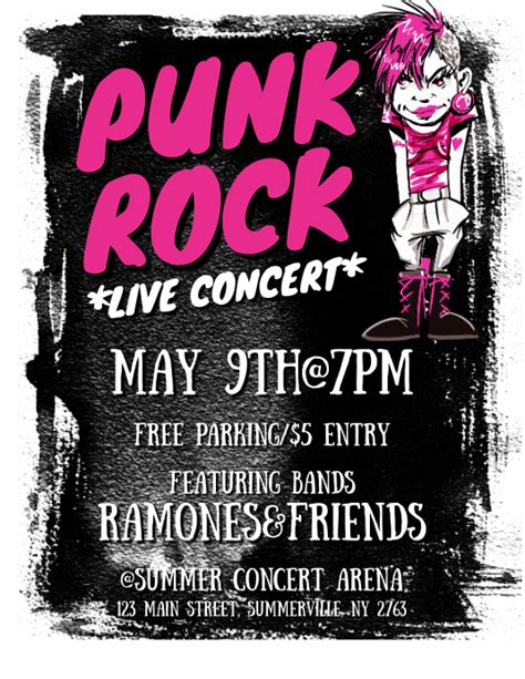 Punk Rock Flyer Template Postermywall