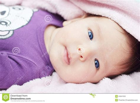 Cute Baby With Blue Eyes Stock Image Image Of Healthy