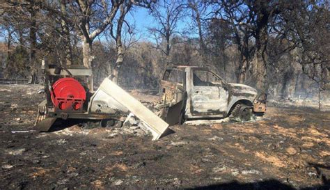 Parker County Firefighter Burned Grass Rig Destroyed At Brush Fire