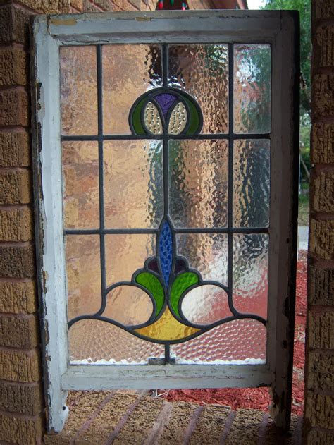Old Is Better Than New Antique Large Stained Glass