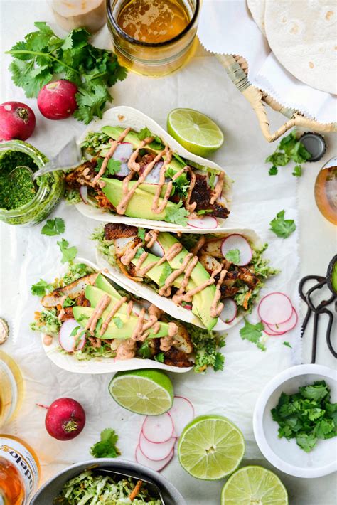Maybe you would like to learn more about one of these? Blackened Fish Tacos with Cilantro Pesto Slaw - Simply Scratch