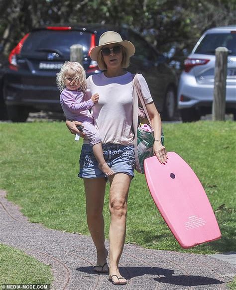Carrie Bickmore Takes Her Daughter Adelaide To The Beach In Byron Bay