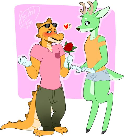 You Cannot Stop Me From Shipping My Ocs With My Friends Toontown Deer And Crocodile Clipart
