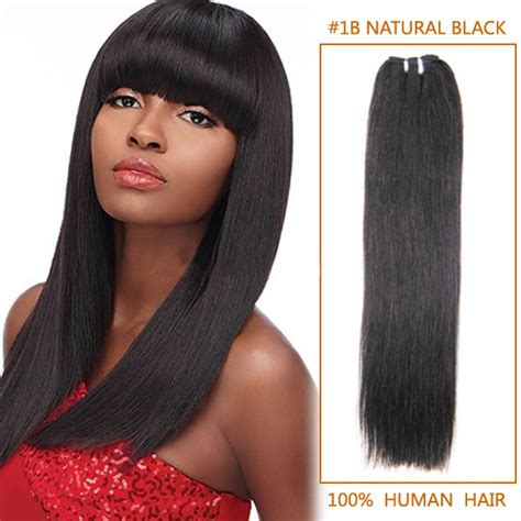 If you have wavy to curly hair 14 of 20. 14 Inch #1b Natural Black Straight Brazilian Virgin Hair Wefts