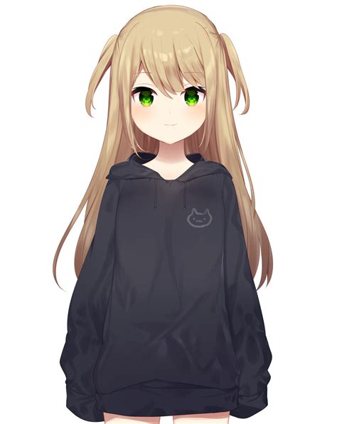 Anime Girl In Oversized Jacket
