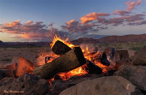 Sunset Campfire In The Remote Red Rock Desert Of Northern Arizona Can