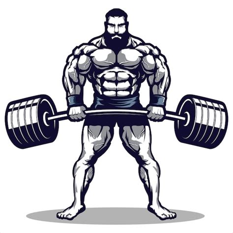 Mascot Of A Gym Man Illustration Premium Vector