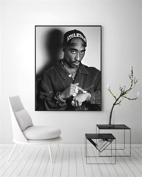 Tupac Shakur Poster Music Classroom Decor Black And White Tupac