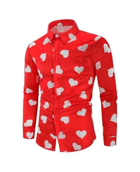 love heart print valentine s day shirt multi 4189744815 size s valentines day shirts mens