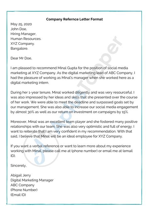 Our cover letter guidelines above explain how to write a cover letter more deeply, but in summary, you should always include your name, relevant work experience, and reasons why you are right for the job in your cover letter. Reference Letter Format | Sample Reference Letter Format ...