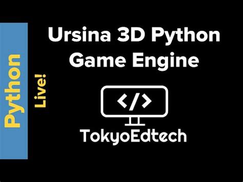 That is, game engines where you can s. Live Coding: Ursina 3D Python Game Engine (Getting Started)