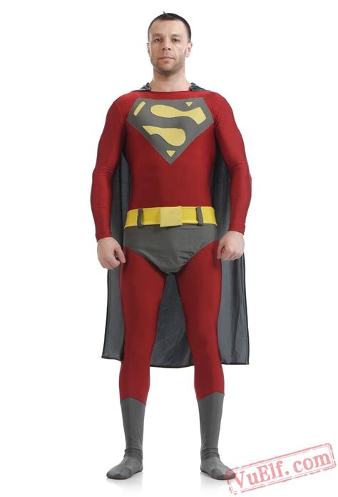 Superman Costumes Lycra Spandex Bodysuit Zentai Suit Superman Costumes Spandex Bodysuit