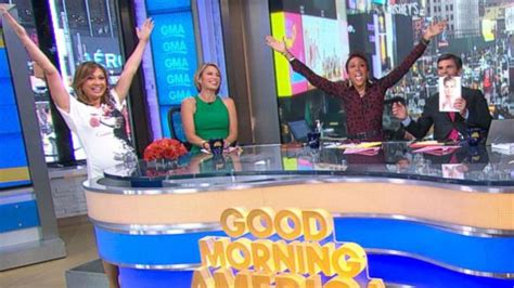 video gma cheers for amy robach abc news