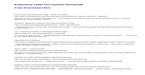 6 months diploma course in basic computer from xxxx institute. Sample Cv For Lecturer Position In University Pdf ...
