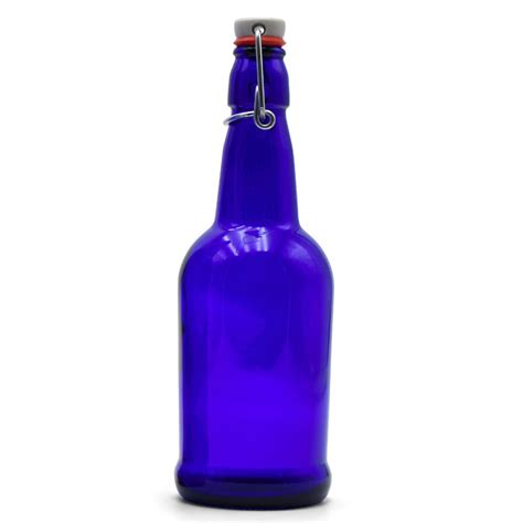 Ez Cap Swing Top Beer Bottles 16 Oz Cobalt Blue Case Of 12 Midwest Supplies