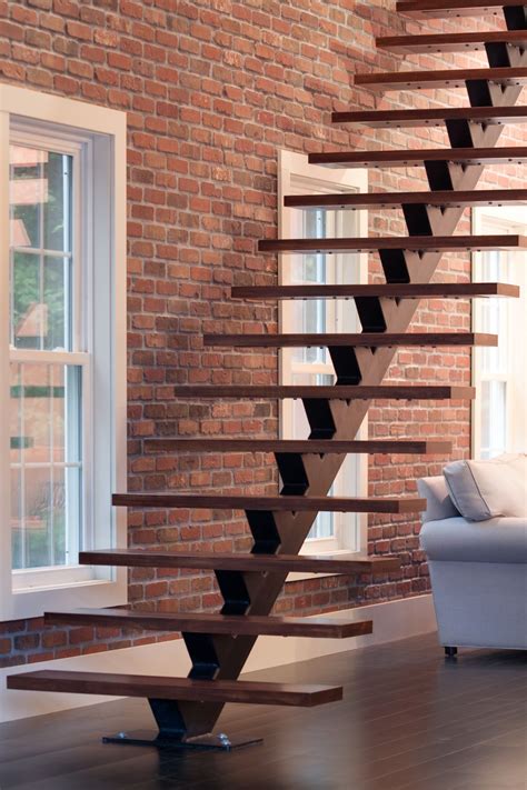 Residential Monostringer Floating Stair Me Floating Stairs