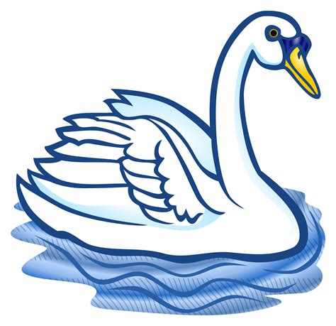 Clipart Swan Coloured