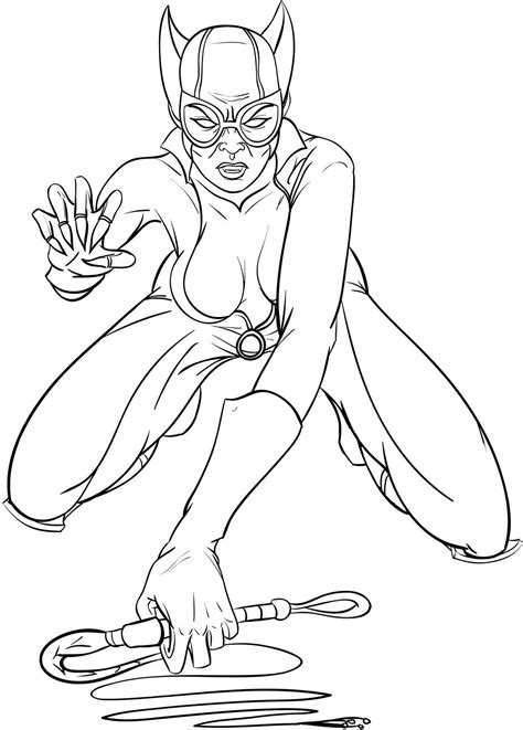 Coloriages Imprimer Catwoman Super H Ros Colouring Pages Adult