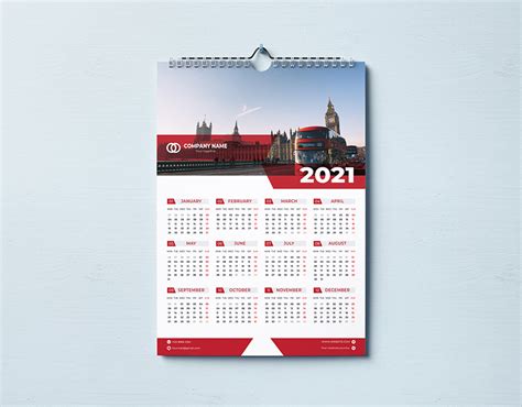 Wall Calendar 2021 Behance