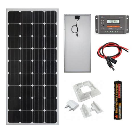 150w 12v Mono Crystalline Solar Panel Charging Kit Sniper Automotive