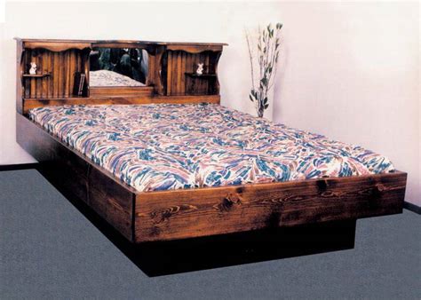 Bed frame and headboard not included with offer. Waterbed Monarch I Complete-HB,FR,deck,6D ped K, King Pine ...