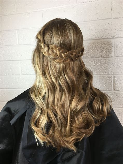 Braided Style For Prom Or Homecoming Dance Hair Curly Blonde With