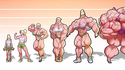 Days Of Female Muscle Growth Animation Dubbed Giantess Muscles