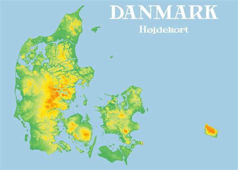 Oc Højdekort Over Danmark Rdenmark