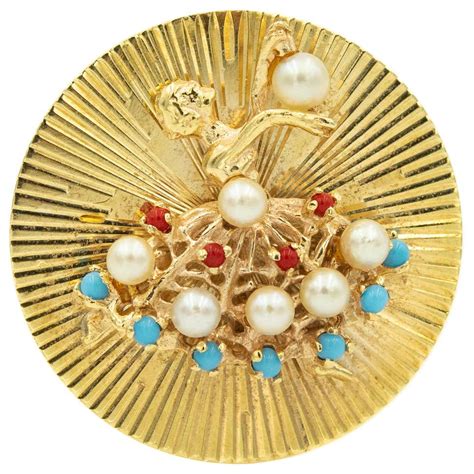 gold ballerina brooch for sale at 1stdibs