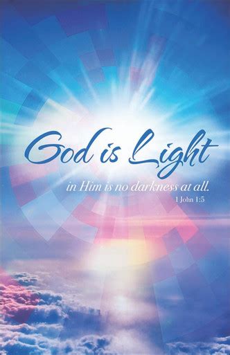 Church Bulletin 11 Inspirationalpraise God Is Light Pack Of 100