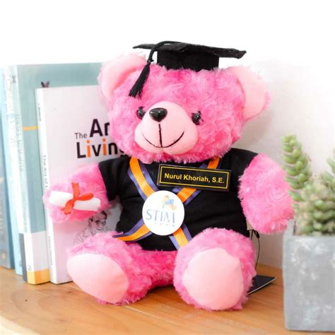 Kado Wisuda Boneka Teddy Bear Medium Pink Fanta Kado Wisudaku