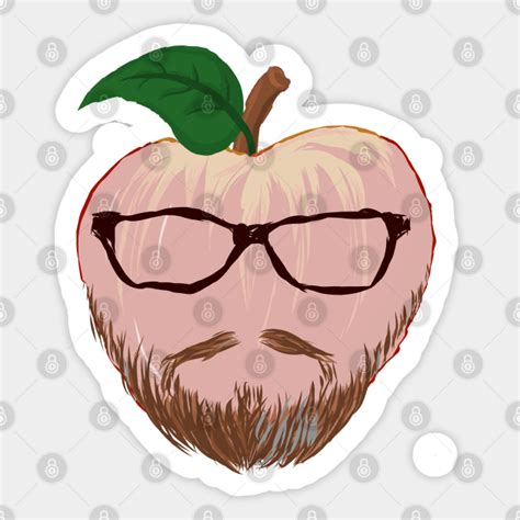 Bearded Apple Apple Sticker Teepublic