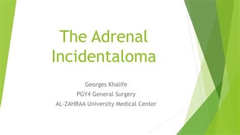 Adrenal Incidentaloma Guide Ppt