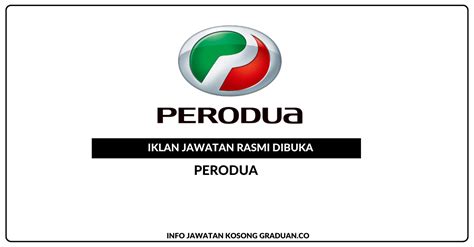 Permohonan Jawatan Kosong Perodua Sales Pelbagai Jawatan Portal