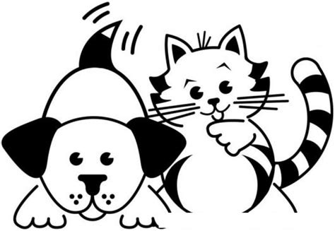 Dibujos de PERROS y GATOS para Colorear e Imprimir | Colorear imágenes