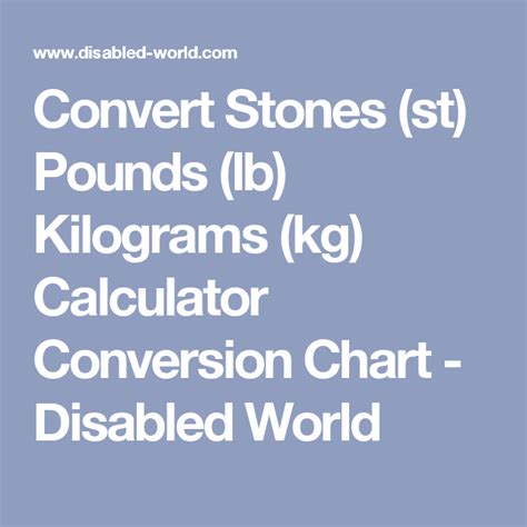 Convert Pounds Kilograms Stones Calculator Conversion Chart Conversion Chart Converter Chart