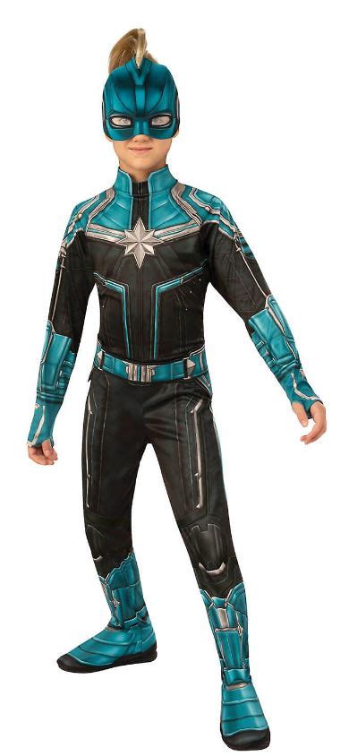 Blue Captain Marvel Costume Kids