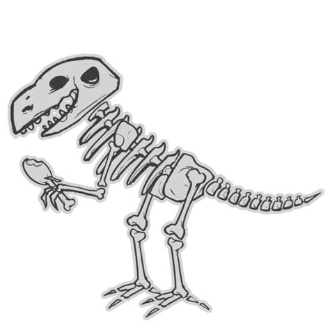 Dinosour Bones 2d Tyrannosaurus Rex Skeleton By Xepphirestudios
