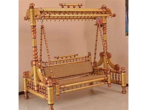 Wooden Carved Swings Royal Luxury Indian Sankheda Traditional Style
