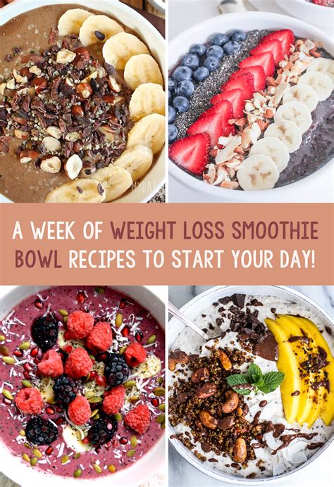 A Week Of Weight Loss Smoothie Bowl Recipes To Start Your Day