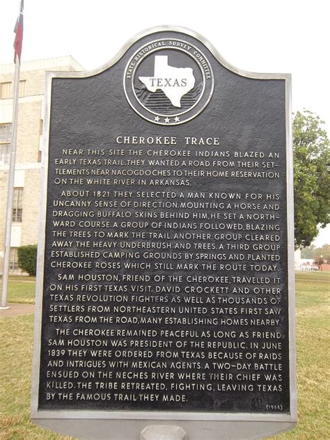 Cherokee Trace Gilmer Texas Historical Marker Near