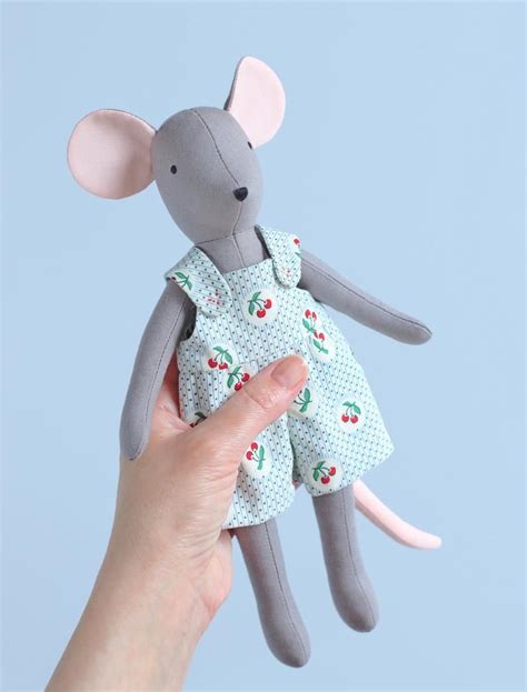 Pdf Mouse Sewing Pattern And Tutorial — Diy Animal Rag Doll Doll With