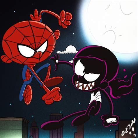 Spider Coln Vs Venom Anne Loud House Characters Loud House
