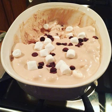 Homemade Hot Cocoa Ice Cream Heavy Cream Sweetened Condensed Milk Hot Cocoa Packets