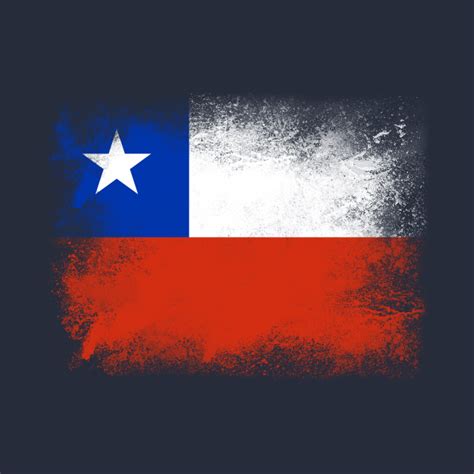 National chile flag isolated on gray background. Chile flag isolated - Chile - T-Shirt | TeePublic